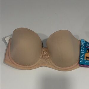 Vanity Fair Strapless Bra - Nude 34C style 74380. Beauty back strapless